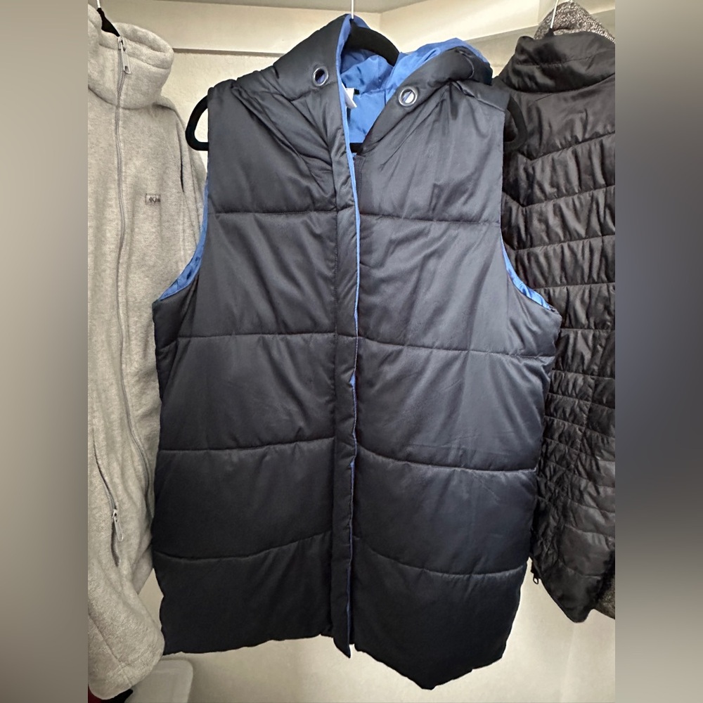 Tribal Hooded Puffy Parka Vest